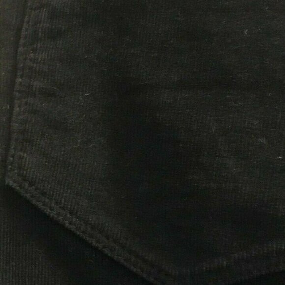 2016 Denim By Parasuco Mid-Rise Straight Corduroy Jeans in Black Size 16 - Picture 5 of 5